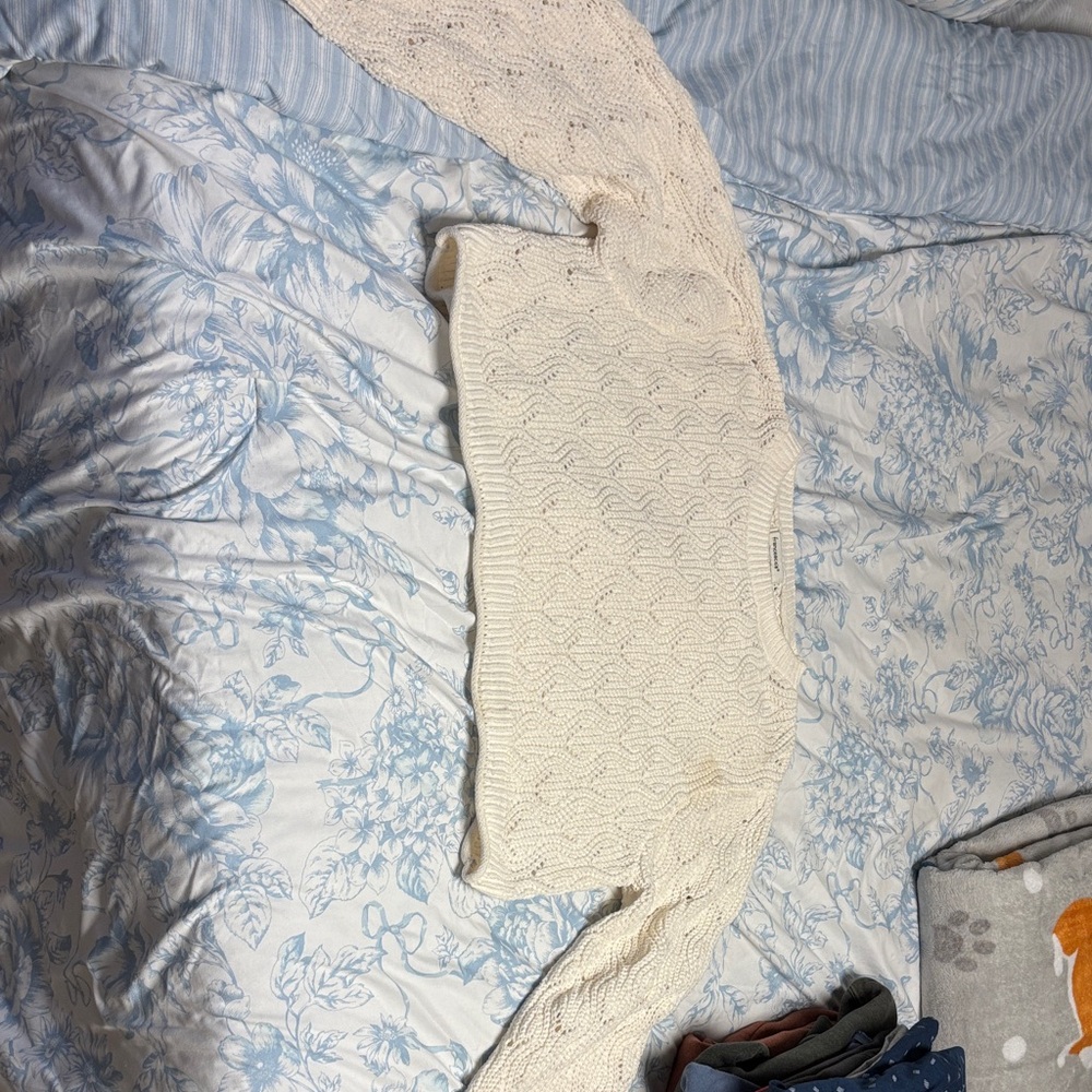 Francesca's Collections Cream Knit Sweater